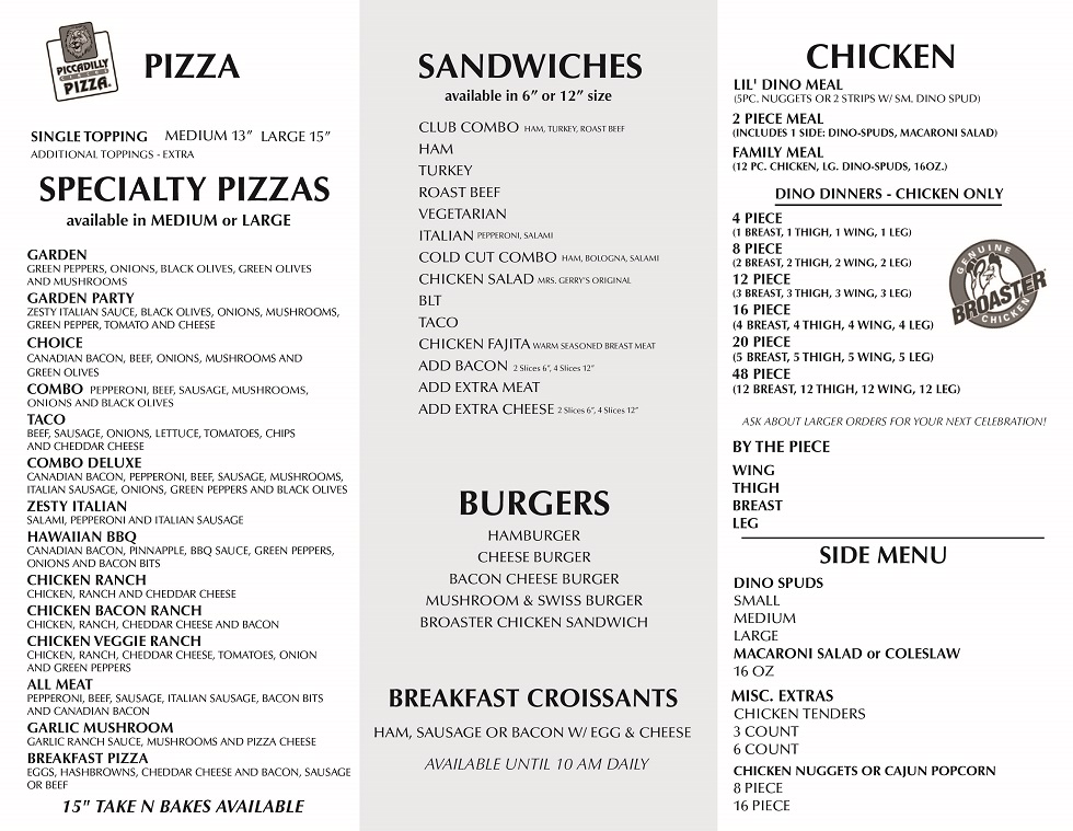 Deli Menu